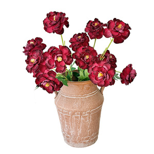 Fleurs de pivoine artificielles Yasunobu, bouquet en soie à trois têtes pour mariage, décoration de la maison, accessoires photo - Product Image 5