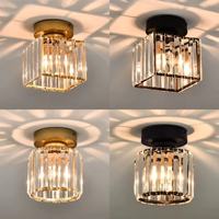 Lustre Suspension Moderne LED en Cristal pour Plafond, Allée ou Couloir