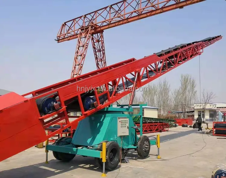 High efficiency mobile telescopic belt conveyor for stone sand mining rotary extendable maxreach conveying machine price
