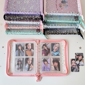 Promotional Cartoon Stars PVC Planner Binder A5 Transparent Loose-<b>Leaf</b> Organizer With Stars Print Kawaii Style - Product Image 4