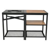 SEB KAMADO Raucher mit Tisch Luxus BBQ Grill Keramik Barbecue Kamado Grill Holzkohle Outdoor Küche Garten