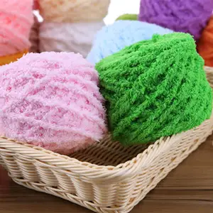 China Factory Hand Knitting Baby Yarn Coral Fleece Fancy Yarn For Knitting Scarf And Hat