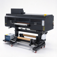 Mesin Printer UV DTF Hansen 4 Head 3200DH 3D Crystal Label Sticker Printing untuk Film AB, Kaca, Akrilik, dan Logam, ukuran 60cm A1