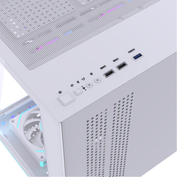 Boîtier de jeu MATX Lovingcool avec barre lumineuse RVB intégrée, verre trempé panoramique, compatible AIO 360 mm, prix de gros