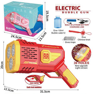 Lanzador de cohete de <span class=keywords><strong>burbujas</strong></span> recargable para niños, juguete de verano para interior y exterior, 36 agujeros, máquina de pistola de <span class=keywords><strong>burbujas</strong></span> Bazooka - Product Image 6