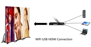 Wifi USB Control P1.86 Trifold Poster Pantalla Led Pantalla Interior Exterior P2.5 Pantalla Led de pie plegable de doble cara - Product Image 3