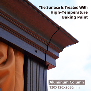 Tuinmeubilair Aluminium Waterdicht Gegalvaniseerd Hardtop Aluminium Pergola Pavllion Buitentent Tuin Modern Tuinhuisje - Product Image 3