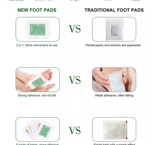 Patchs Détoxifiants pour les Pieds aux Herbes, Directement de l'Usine, avec Extrait de Bambou & Vitamine C, Arômes de Gingembre & Thé Vert, 10x13cm, pour un Soin Nourrissant - Product Image 4