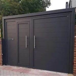 D-TOPSwing современные большие железные защитные двери, решетка, дизайнерские ворота США, двери гаража, двери для дома
