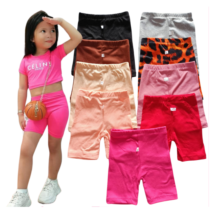 Ms-514 Kids Leggings Shorts Girls Biking Sport Summer Pants