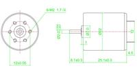 12V 15800RPM 13W Micro Dc Motor sin núcleo Alto