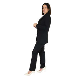 เสื้อเบลเซอร์สีดำแบบกระดุมสองแถว Zahjr Donna Giacca สำหรับผู้หญิง ชุดทำงาน - Product Image 4