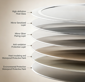 กระจกตั้งพื้นทรงโค้งทันสมัย กรอบอะลูมิเนียม ติดผนังได้ ตั้งพื้นได้ ขนาดเต็มตัว ตกแต่งสวยงาม ทำด้วยมือ เป็นมิตรกับสิ่งแวดล้อม ผลิตจากโรงงาน - Product Image 5