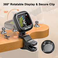 Wholesale Guitar Accessories Clip-On Rechargeable Tuner for Guitar Bass Ukulele Violin Mandolin