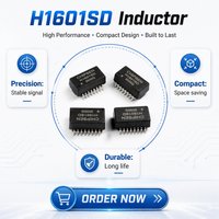H1601SD SMT Inducteur de mode commun pour réseau Ethernet LAN 10/100 Base-T à 16 broches, filtre d'intégrité du signal et réduction du bruit EMI