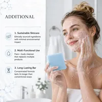Savon au suif de bœuf GHK-CU Peptide, barre nettoyante hydratante pour le visage, mousse riche, hydratation profonde, soin de la peau avec filet moussant 100g