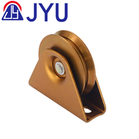 Quincaillerie de porte coulissante en acier Durable de vente chaude roues de porte de poulie à roulement unique Installation de haute qualité avec vis