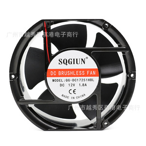 พัดลมไร้แปรงถ่าน Sqgiun Dc ขนาด 17 ซม. 12V 1.8A พัดลมระบายความร้อนอุตสาหกรรมสำหรับอุปกรณ์ขับเคลื่อนความถี่แปรผัน - Product Image 5