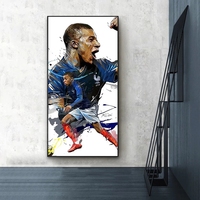 Étoile Joueur De Football Peinture Rue Graffiti Oeuvre Affiches et Gravures Art Photos Football Mur Affiche Art Toile