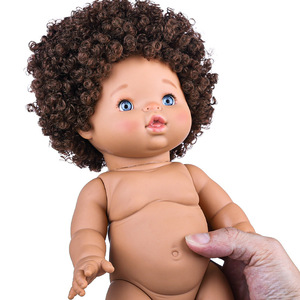 Poupées <span class=keywords><strong>reborn</strong></span> en vinyle de 12 pouces, bébé noir avec coiffure naturelle, adorable nourrisson apaisant, haute qualité et grande élasticité - Product Image 4