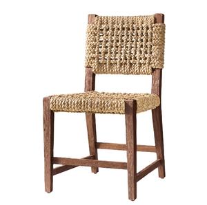 เก้าอี้รับประทานอาหารไม้โอ๊คแบบปรับแต่งได้สำหรับงานแต่งงานเก้าอี้รับประทานอาหารทำจากหญ้าทะเลทำด้วยมือ - Product Image 1