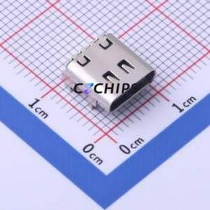 TYPEC-306DDW-ARP16 USB Connector Bent Lead Through Hole Connector Type-C USB 3.1 Female Right Angle Insert - Product Image 1