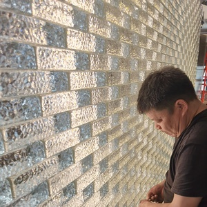 JYG Massiver Glasbaustein 50*100*200mm Feuerfeste Kristallziegel für Außenküchen und Außendekoration Direkt vom Hersteller - Product Image 3