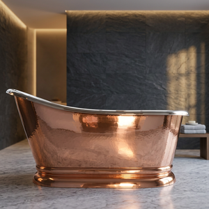Bañera Independiente de Metal Cobre Antiguo, Lujosa y de Forma Irregular, Ecológica para el Hogar, Artesanía India - Product Image 1