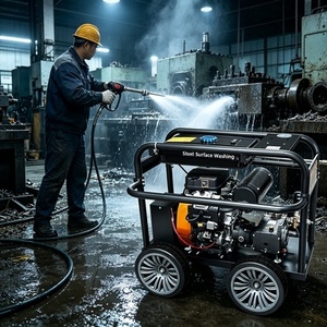 Idropulitrice a Benzina ad Alta Pressione per Uso Intensivo 250 Bar in Acciaio Inox con Pressione Regolabile per Lavaggio Industriale di Camion e Auto - Product Image 6