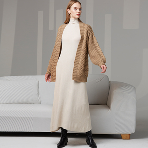 Maglione Cardigan lungo da donna a manica lunga a manica lunga alla moda - Product Image 5