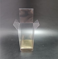 Petites boîtes emballages en plastique pour gâteau boîtes en plastique PET carrées transparentes avec base en carton