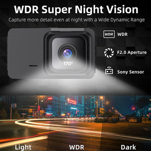 กล้องติดรถยนต์แบบสองเลนส์ ความละเอียด 1080P Full HD พร้อมหน้าจอ IPS ระบบช่วยถอยจอด รองรับ WiFi กันน้ำ มองเห็นในเวลากลางคืน รับประกัน 1 ปี - Product Image 3