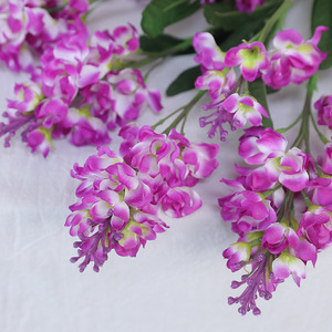 Flores Artificiales de Jacinto Simuladas Ruilisi, Decoración para Bodas y Hogar, 10 Ramas, Morado y Blanco - Product Image 4