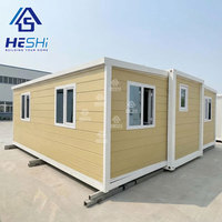 Grande maison préfabriquée mobile en conteneur extensible de 40, 30 et 20 pieds à vendre, avec cuisine préfabriquée, maisonnette ou unité d'habitation complémentaire