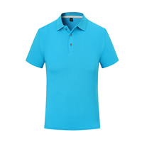 Hoogwaardig gekleurd zakelijk casual marineblauw overhemd unisex zomer ademend korte mouw revers korte mouw ODM op maat gemaakte polo
