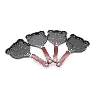 Top Selling Products 2023 Cute Bear Shaped Egg Pan Pizza Pan Frying cake mold Kitchen Accessories metal pizza pan