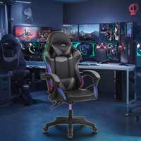 Chaise de jeu LED RGB au design moderne, vente en gros d'usine, avec échantillon gratuit, en cuir PU, inclinable, pour joueurs et usage bureautique