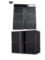Système de sonorisation complet pour scène, 8 enceintes Line Array 3 voies Dual15 + 4 caissons de basses Dual18 en néodyme