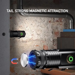 Mini <span class=keywords><strong>lampe</strong></span> torche LED puissante rechargeable par Type-C, batterie 18350, <span class=keywords><strong>lampe</strong></span> torche 2000LM avec aimant de queue, lanterne tactique de <span class=keywords><strong>camping</strong></span> - Product Image 4