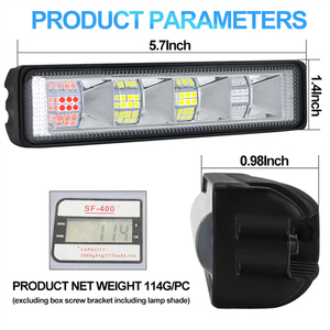 Hot Bán 6500K Phông Chữ 4 Lỗ Với Đèn Flash 24LED Làm Việc Ánh Sáng Off-Road Xe Sửa Đổi Sửa Chữa Ánh Sáng Xách Tay - Product Image 4