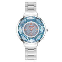 Montre à quartz pour femme la plus vendue, avec bracelet en acrylique, effet sable mouvant, strass en forme de diamant, miroir brillant, écologique, directement de l'usine