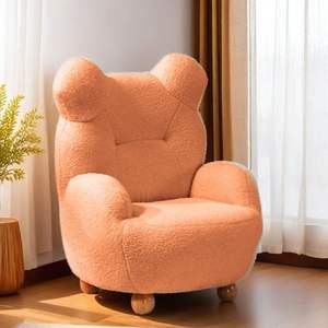 <span class=keywords><strong>Fauteuil</strong></span>-canapé pour enfants Little Bear, <span class=keywords><strong>fauteuil</strong></span> en laine d'agneau de dessin animé, pouf moelleux pour tout-petits, siège unique pour la chambre de bébé - Product Image 6