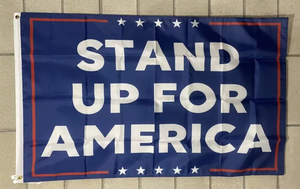 Interior Exterior Poliéster Stand up for America Flag Democracy Freedom Independence Sign 3x5 - Product Image 4