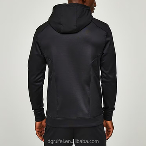 Produttore Logo personalizzato felpe da <span class=keywords><strong>uomo</strong></span> manica lunga con cerniera Fitness con cerniera canguro tascabile <span class=keywords><strong>felpa</strong></span> in pile <span class=keywords><strong>Slim</strong></span> <span class=keywords><strong>Fit</strong></span> <span class=keywords><strong>felpa</strong></span> con cappuccio - Product Image 3