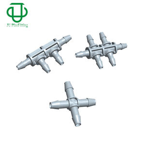 Accessoires de tuyauterie fluide à quatre côtés en plastique PP de haute qualité, raccord en caoutchouc souple en silicone à six voies pour tuyau d'eau et de gaz, pagode - Product Image 2