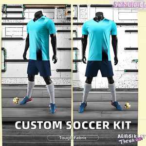 ملابس كرة قدم مخصصة بالجملة، قمصان رياضية فارغة، خدمة تصنيع حسب الطلب، تقنية قص آلية، أطقم كرة قدم 100% - Product Image 2