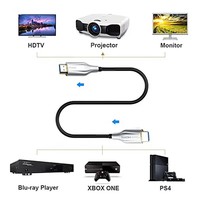 Cable de Fibra Óptica Activo Ultra Rápido con Cubierta de PVC Coaxial HD 2.0V 4K 60Hz 18Gbps Macho-Macho de 100m para Monitor de Video 3D