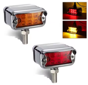 Doppio colore ambra/rosso doppia faccia LED cromato SideMarker paraurti luce di direzione visiera orizzontale per Kenworth Freightliner Truck - Product Image 3