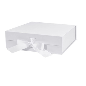Caja de Regalo Rígida Magnética con Forro de Esponja y Recubrimiento UV con Logotipo Personalizado, Cierre Magnético, Cinta Rosa de Lujo, Embalaje Grande - Product Image 4