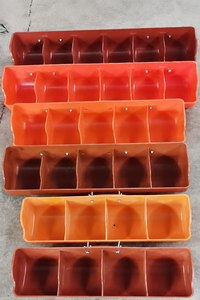 4-Hole Plastic Piglet Feeding <strong>Trough</strong> Orange PP Pig Feeder Bowl Livestock Feed <strong>Trough</strong> for Pig Farm Equipment - Product Image 4